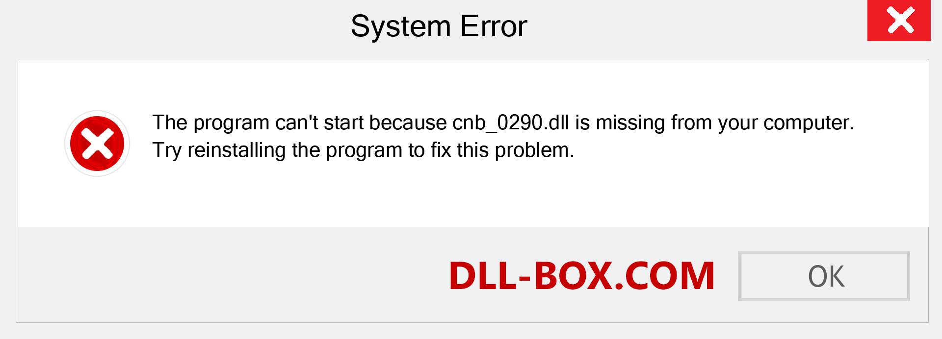  cnb_0290.dll file is missing?. Download for Windows 7, 8, 10 - Fix  cnb_0290 dll Missing Error on Windows, photos, images